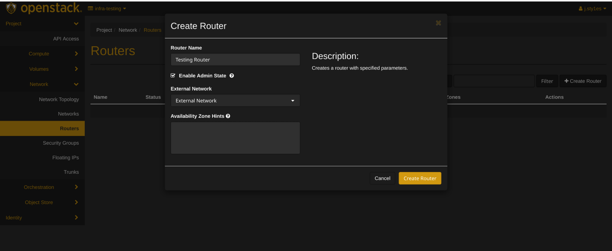Select External Network